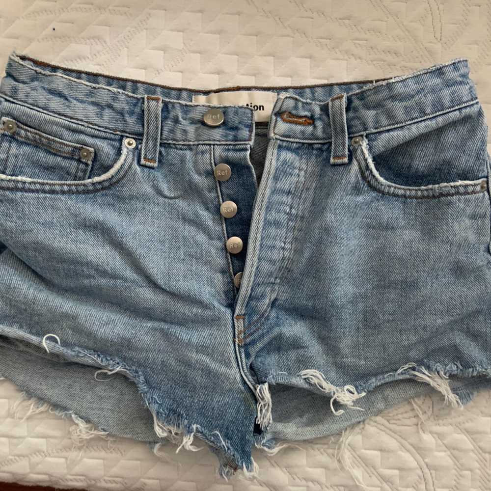 Reformation denim shorts